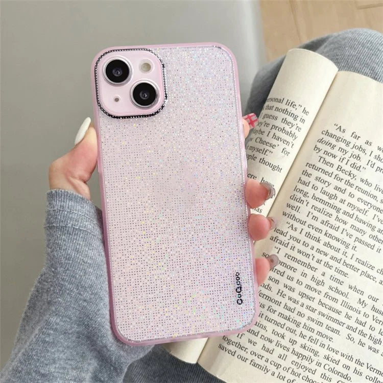 Q.COO For iPhone 13 TPU Case Aurora Effect Anti-slip Grip Phone Cover