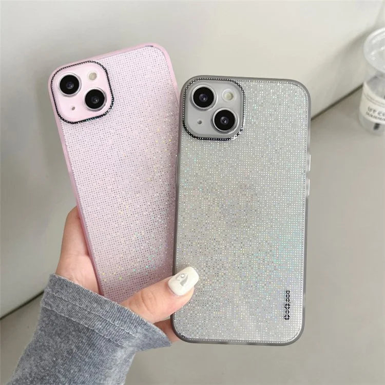 Q.COO For iPhone 13 TPU Case Aurora Effect Anti-slip Grip Phone Cover