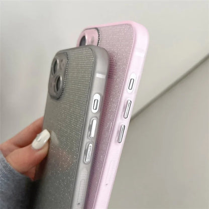 Q.COO For iPhone 13 TPU Case Aurora Effect Anti-slip Grip Phone Cover