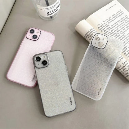 Q.COO For iPhone 13 TPU Case Aurora Effect Anti-slip Grip Phone Cover