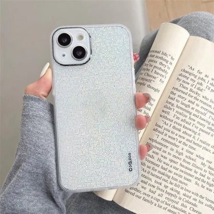 Q.COO For iPhone 13 TPU Case Aurora Effect Anti-slip Grip Phone Cover