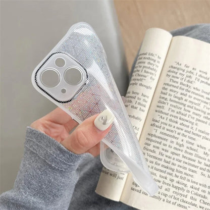 Q.COO For iPhone 13 TPU Case Aurora Effect Anti-slip Grip Phone Cover