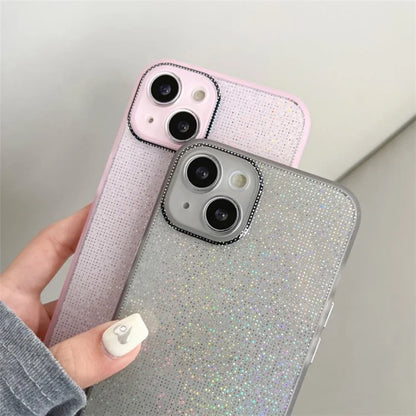 Q.COO For iPhone 13 TPU Case Aurora Effect Anti-slip Grip Phone Cover