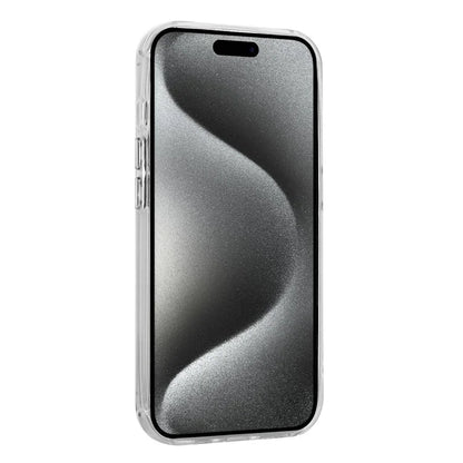 For iPhone 15 Pro TPU Case Rhinestone Decor Transparent Drop-proof Smartphone Cover