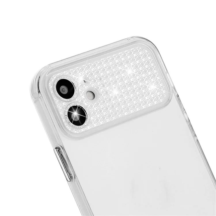 For iPhone 11 Case TPU Shock-Absorbent Rhinestone Decor Phone Cover