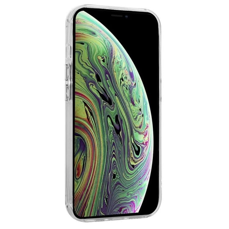 For iPhone 11 Pro Max TPU Case Clear Rhinestone Decor Protective Back Shell