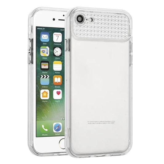 For iPhone 7 /  8 /  SE (2020) /  SE (2022) Clear Case TPU Drop-resistant Rhinestone Decor Mobile Phone Cover