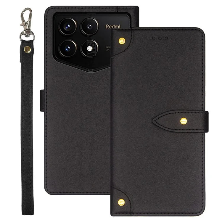 IDEWEI For Xiaomi Redmi K70 Pro Champion Edition Case Leather Phone Cover with Card Slots Stand