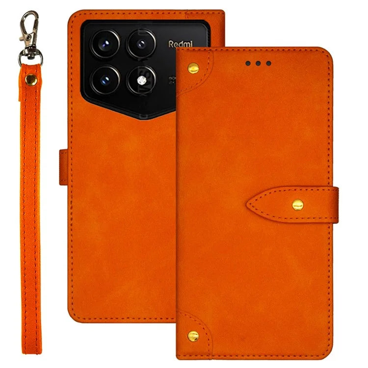 IDEWEI For Xiaomi Redmi K70 Pro Champion Edition Case Leather Phone Cover with Card Slots Stand