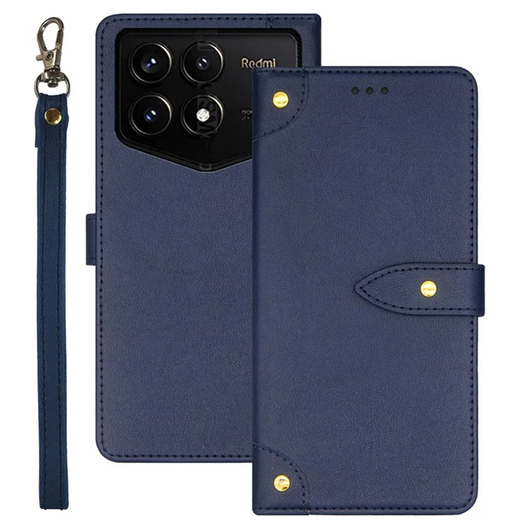 IDEWEI For Xiaomi Redmi K70 Pro Champion Edition Case Leather Phone Cover with Card Slots Stand