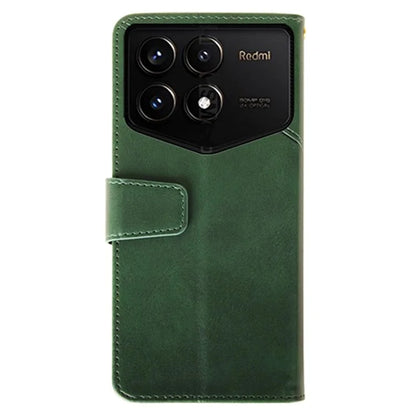 IDEWEI For Xiaomi Redmi K70 Pro Champion Edition Wallet Case Calf Texture Leather Phone Cover
