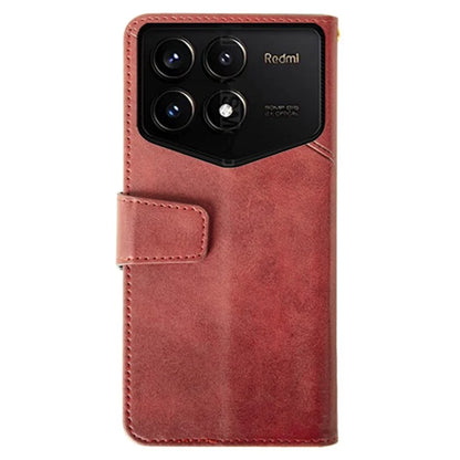 IDEWEI For Xiaomi Redmi K70 Pro Champion Edition Wallet Case Calf Texture Leather Phone Cover