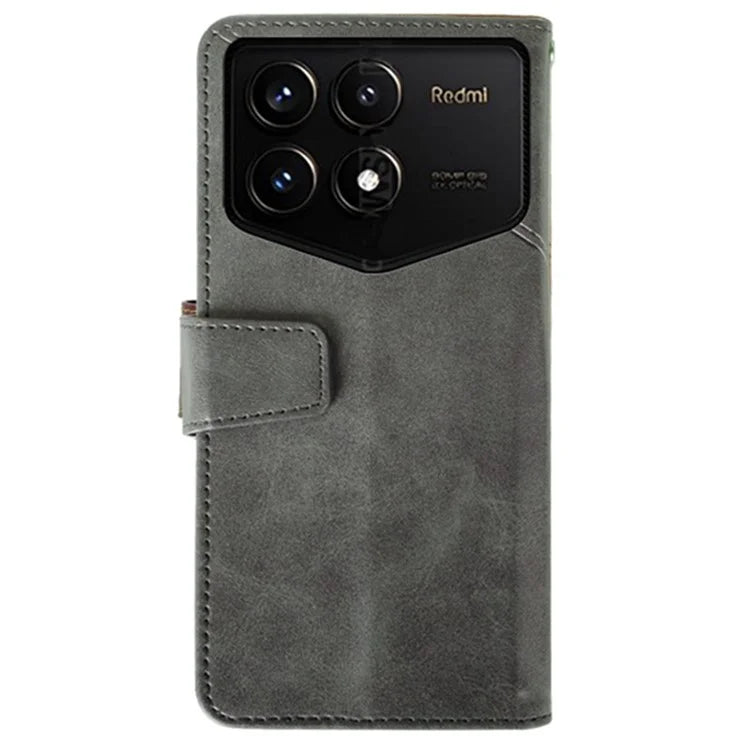 IDEWEI For Xiaomi Redmi K70 Pro Champion Edition Wallet Case Calf Texture Leather Phone Cover
