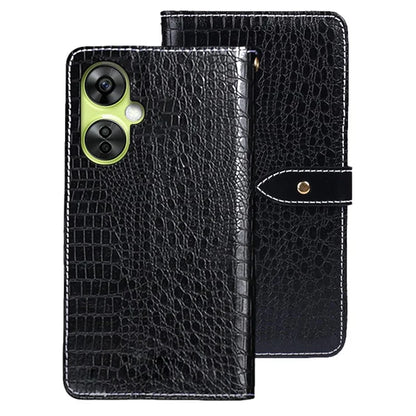 IDEWEI For OnePlus Nord CE 3 Lite 5G / Nord N30 5G Case Wallet Crocodile Texture Leather Phone Cover