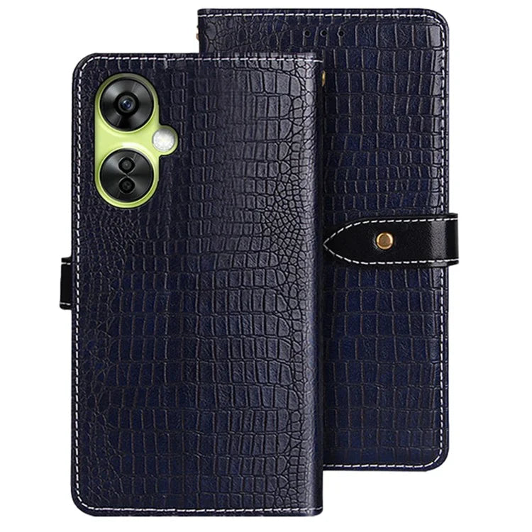 IDEWEI For OnePlus Nord CE 3 Lite 5G / Nord N30 5G Case Wallet Crocodile Texture Leather Phone Cover