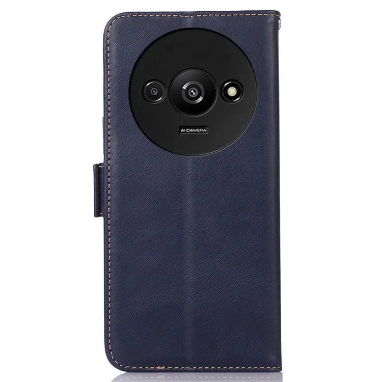For Xiaomi Redmi A3 Case Crazy Horse Texture Genuine Cow Leather Phone Wallet Cover
