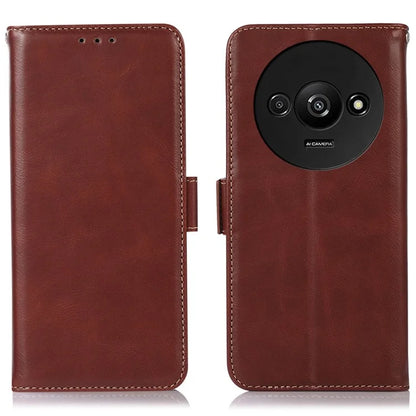 For Xiaomi Redmi A3 Case Crazy Horse Texture Genuine Cow Leather Phone Wallet Cover