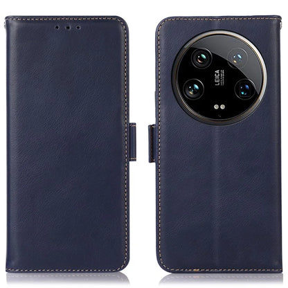 For Xiaomi 14 Ultra Case Genuine Cow Leather Phone Cover with RFID Blocking Wallet