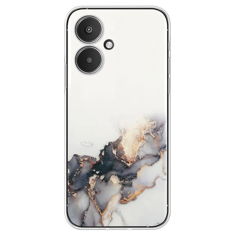 For Xiaomi Poco M6 5G / 13C 5G / 13R 5G Case Marble Pattern Embossing TPU Phone Cover