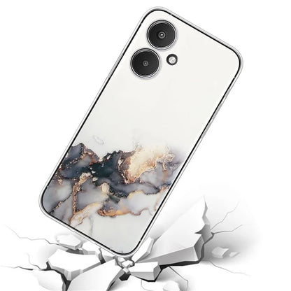 For Xiaomi Poco M6 5G / 13C 5G / 13R 5G Case Marble Pattern Embossing TPU Phone Cover