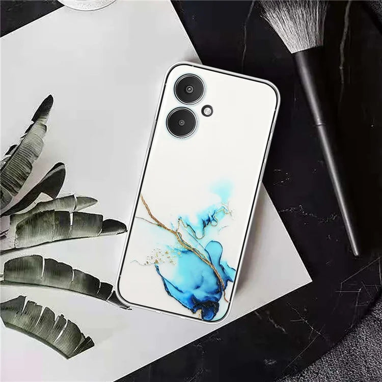 For Xiaomi Poco M6 5G / 13C 5G / 13R 5G Case Marble Pattern Embossing TPU Phone Cover