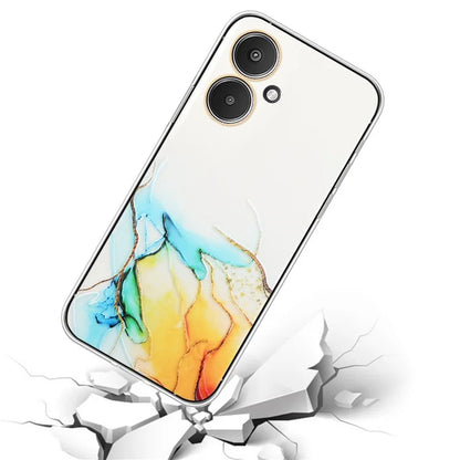 For Xiaomi Poco M6 5G / 13C 5G / 13R 5G Case Marble Pattern Embossing TPU Phone Cover