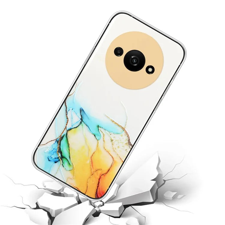 For Xiaomi Redmi A3 Slim Case Marble Pattern Embossing TPU Phone Shell