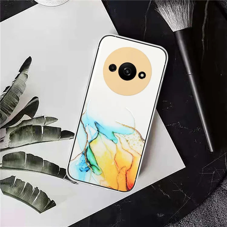 For Xiaomi Redmi A3 Slim Case Marble Pattern Embossing TPU Phone Shell