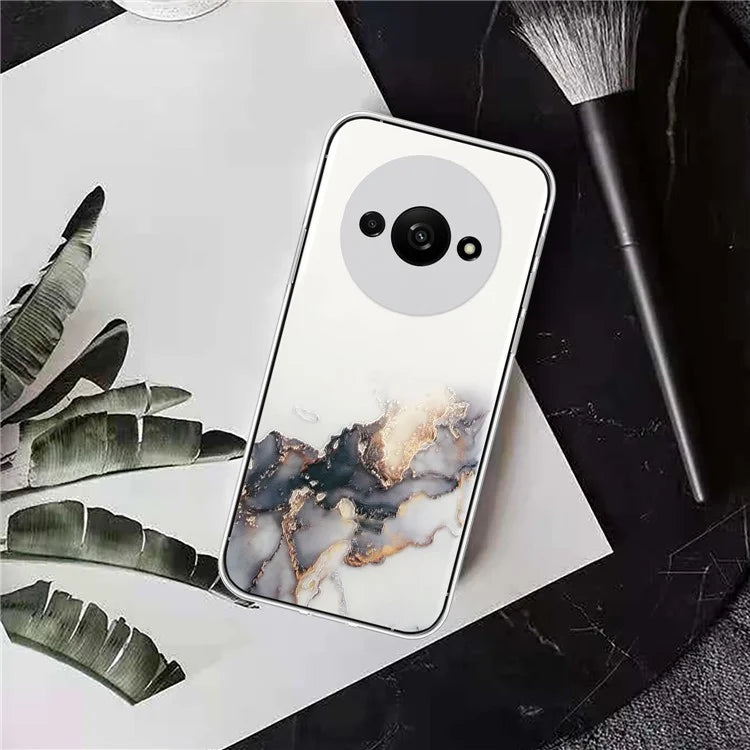 For Xiaomi Redmi A3 Slim Case Marble Pattern Embossing TPU Phone Shell