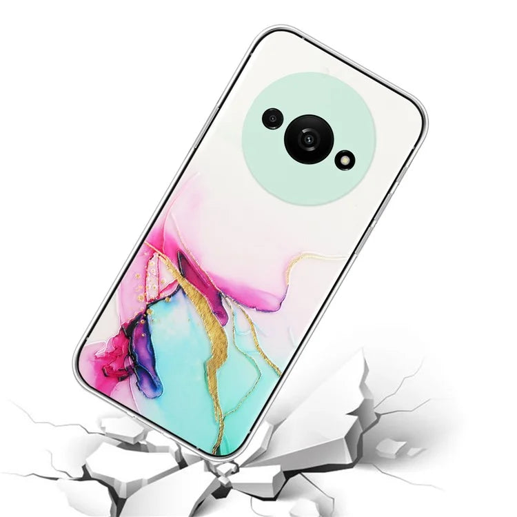 For Xiaomi Redmi A3 Slim Case Marble Pattern Embossing TPU Phone Shell