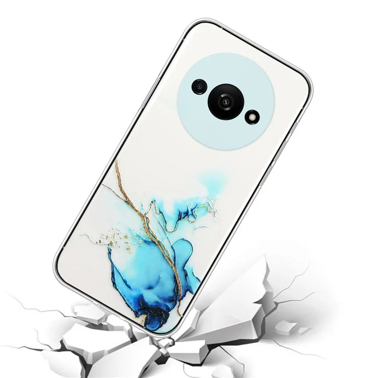For Xiaomi Redmi A3 Slim Case Marble Pattern Embossing TPU Phone Shell