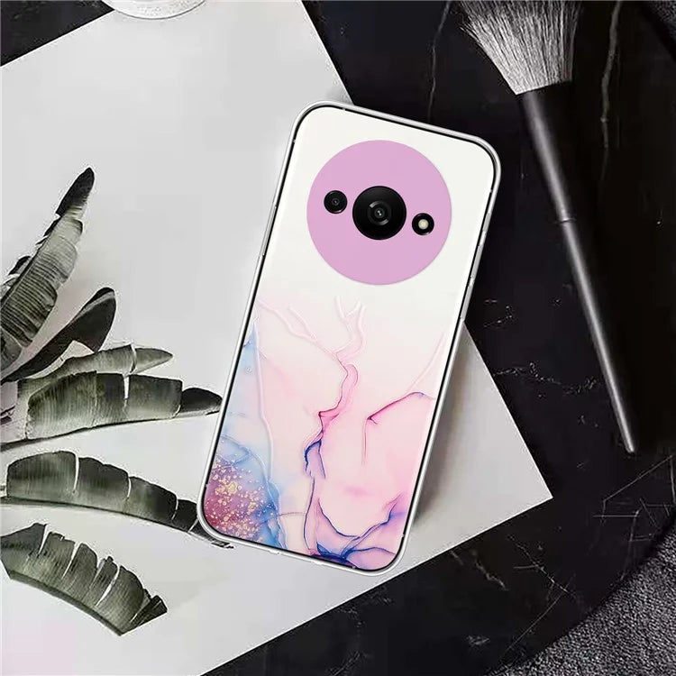 For Xiaomi Redmi A3 Slim Case Marble Pattern Embossing TPU Phone Shell