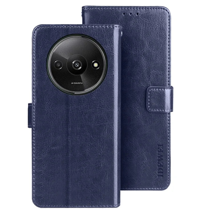 IDEWEI For Xiaomi Redmi A3 Wallet Case Crazy Horse Texture Leather Stand Phone Cover