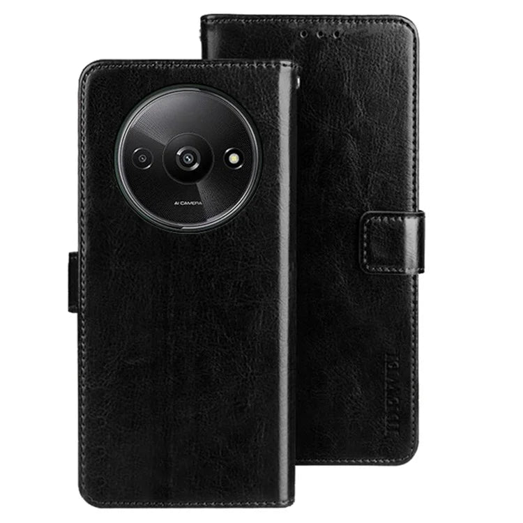 IDEWEI For Xiaomi Redmi A3 Wallet Case Crazy Horse Texture Leather Stand Phone Cover