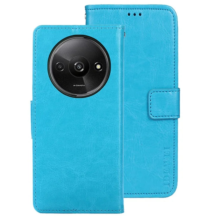 IDEWEI For Xiaomi Redmi A3 Wallet Case Crazy Horse Texture Leather Stand Phone Cover
