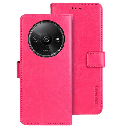 IDEWEI For Xiaomi Redmi A3 Wallet Case Crazy Horse Texture Leather Stand Phone Cover