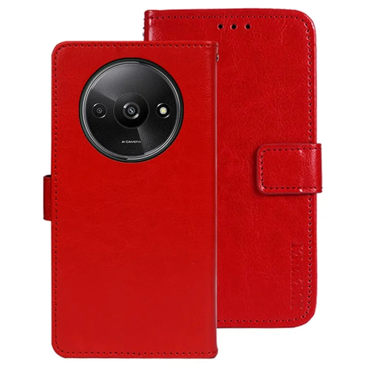 IDEWEI For Xiaomi Redmi A3 Wallet Case Crazy Horse Texture Leather Stand Phone Cover