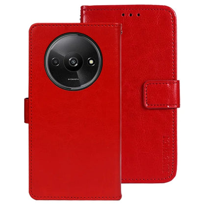 IDEWEI For Xiaomi Redmi A3 Wallet Case Crazy Horse Texture Leather Stand Phone Cover