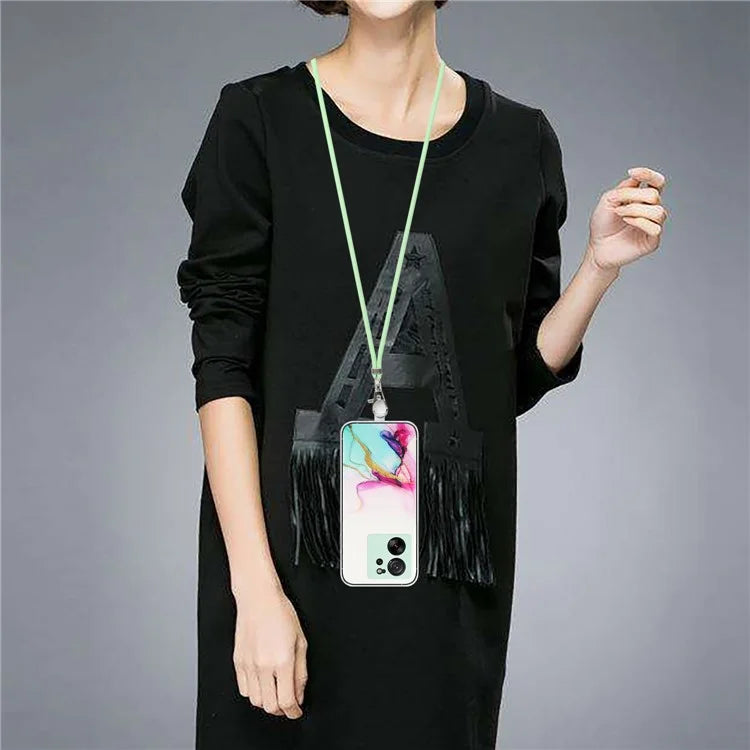 For Xiaomi Redmi K60 Ultra / 13T / 13T Pro Case Hollow Marble Pattern TPU Cell Phone Cover with Lanyard