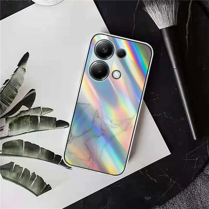 For Xiaomi Redmi Note 13 Pro 4G / Poco M6 Pro 4G Case Marble Pattern TPU Phone Cover with Colorful Laser