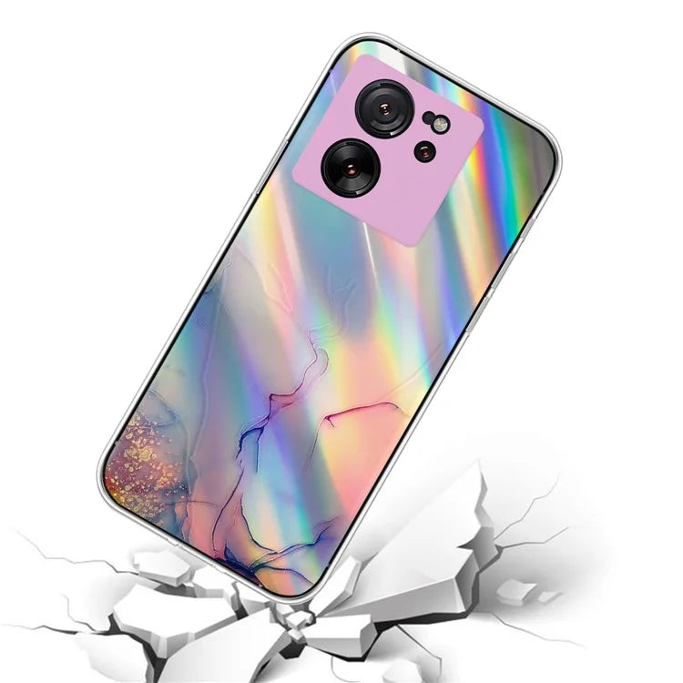 For Xiaomi Redmi K60 Ultra / 13T / 13T Pro TPU Case Marble Pattern Colorful Laser Phone Cover
