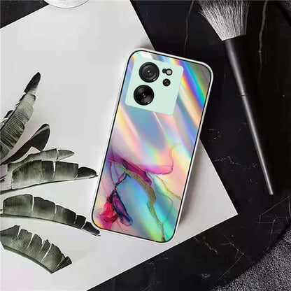 For Xiaomi Redmi K60 Ultra / 13T / 13T Pro TPU Case Marble Pattern Colorful Laser Phone Cover