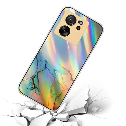 For Xiaomi Redmi K60 Ultra / 13T / 13T Pro TPU Case Marble Pattern Colorful Laser Phone Cover