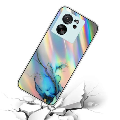 For Xiaomi Redmi K60 Ultra / 13T / 13T Pro TPU Case Marble Pattern Colorful Laser Phone Cover