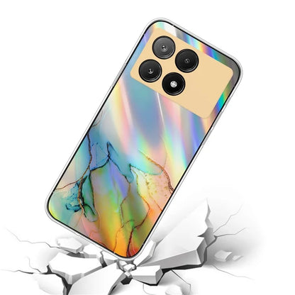 For Xiaomi Redmi K70E 5G / Poco X6 Pro 5G TPU Case Colorful Laser Marble Pattern Phone Cases