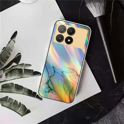 For Xiaomi Redmi K70E 5G / Poco X6 Pro 5G TPU Case Colorful Laser Marble Pattern Phone Cases