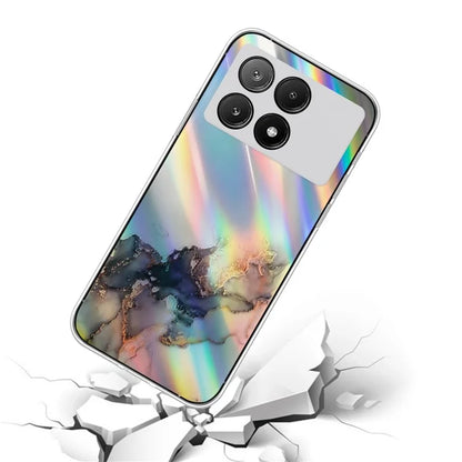 For Xiaomi Redmi K70E 5G / Poco X6 Pro 5G TPU Case Colorful Laser Marble Pattern Phone Cases