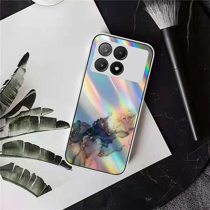 For Xiaomi Redmi K70E 5G / Poco X6 Pro 5G TPU Case Colorful Laser Marble Pattern Phone Cases