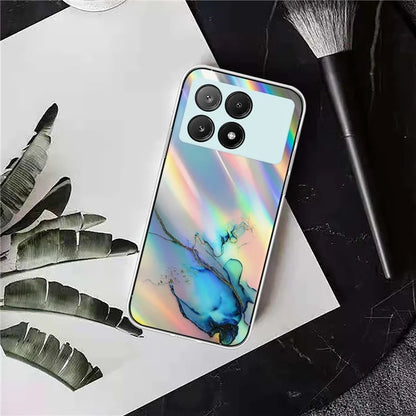 For Xiaomi Redmi K70E 5G / Poco X6 Pro 5G TPU Case Colorful Laser Marble Pattern Phone Cases