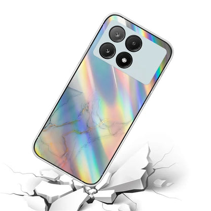 For Xiaomi Redmi K70E 5G / Poco X6 Pro 5G TPU Case Colorful Laser Marble Pattern Phone Cases